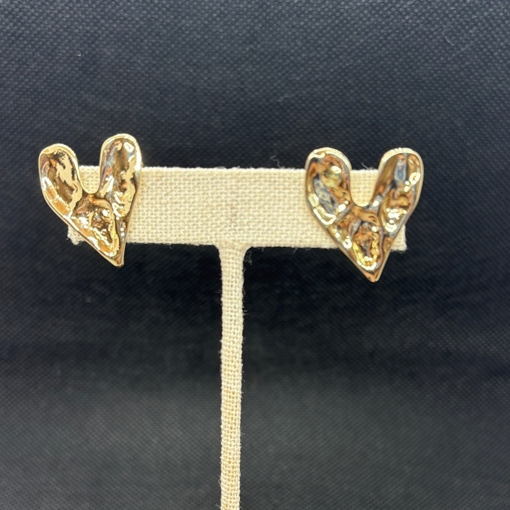 Gold Heart-Shaped Earrings